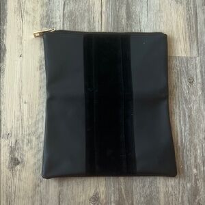 Summer & Rose Black Cosmetic Bag with Gold Zipper